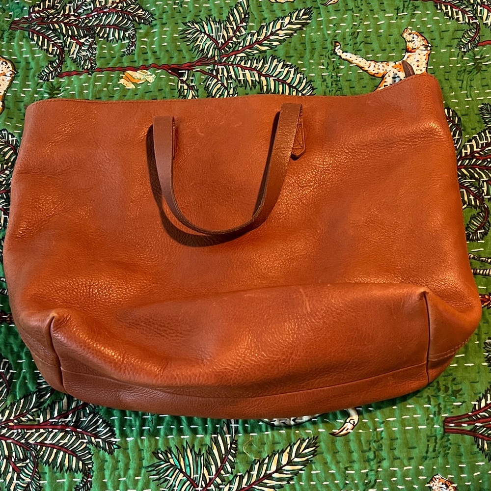 Madewell Brown Leather Tote Bag